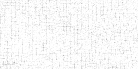 Crackle mesh checkered pattern with micro-dot speckle, warped irregular grid cells. Hairline fissure lattice in monochrome, subtle noise, vintage xerox tone, vector illustration