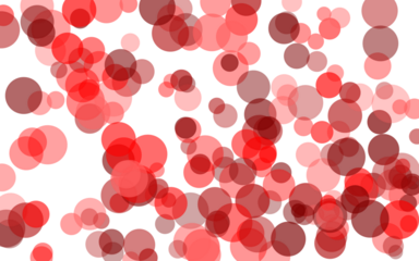 A mesmerizing background featuring a multitude of red circles scattered across an isolated on transparent background, creating a dynamic and visually appealing effect