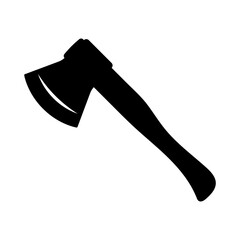 Axe icon. Black silhouette. Side view. Vector simple flat graphic illustration. Isolated object on a white background.