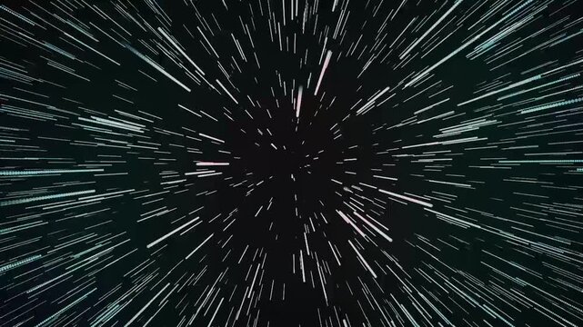 hyperspace jump accelerated jump accelerated flight through stars on solid background