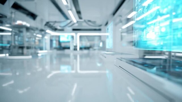 Modern Lab: A state-of-the-art laboratory showcasing cutting-edge technology and a clean, sterile environment, indicative of innovation and scientific advancement.