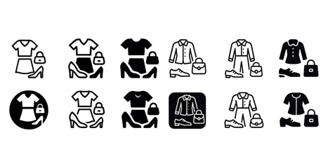 Fashion icons collection: outfits and accessories for men and women