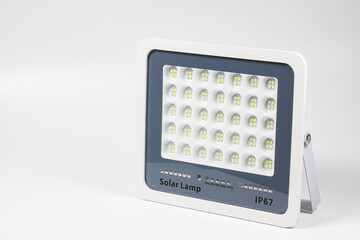 LED outdoor lighting, Solar powered led assembler mounts street light to bracket.