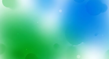 Abstract blurred background with green and blue gradient colors