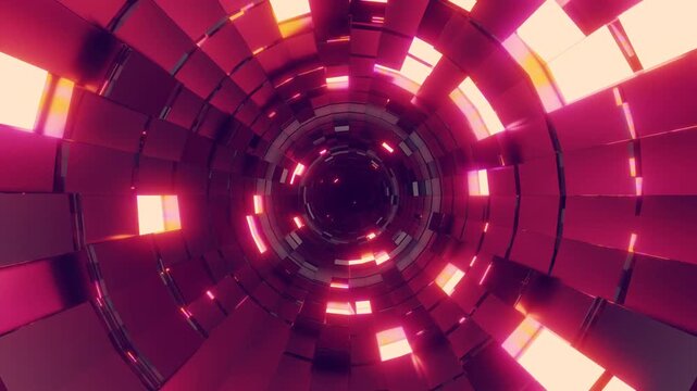 Tunnel video loop creates an immersive experience with vibrant colors and seamless motion for screensaver use