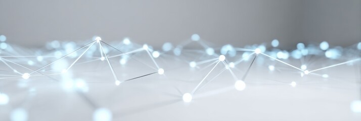 Futuristic network connections with glowing points and lines