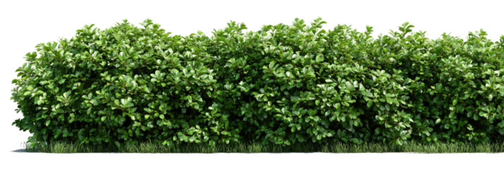 Dense green hedge line