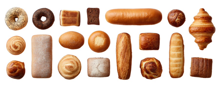 Assorted baked goods, various shapes and types (1)