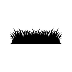 Grass silhouette isolated vector illustration on white background. Vector, illustration