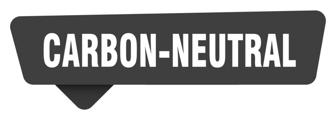 carbon-neutral black sign isolated on transpatent background. carbon-neutral sticker