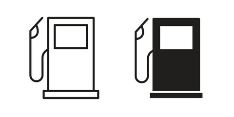 Gas station icon on white background. Stock vector icon