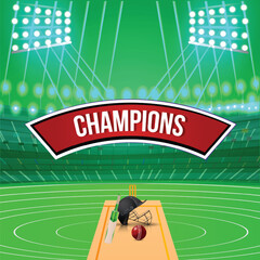 Cricket Champions Stadium Celebration Banner