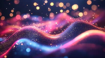 Stunning abstract background with vibrant light trails and bokeh creating a modern and dynamic atmosphere perfect for tech or creative projects
