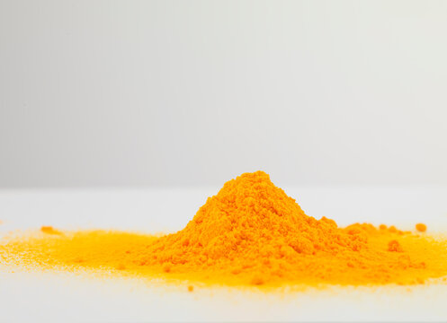 Still life of a pile of turmeric