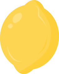 ￼Yellow Lemon Fruit Illustration Simple Minimal Pastel Citrus Vector for Kids and Fresh Food Designs