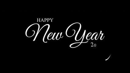 Happy new year 2026 Animation. 2026 New year celebration 2026. white text and black text on Transparent Background or dark. 4k animated footage. - Powered by Adobe