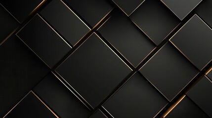 Luxury black and gold abstract background with modern geometric shapes for premium designs and elegant presentations, radiating style and sophistication