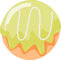 Cute Donut Illustration Colorful Pastel Frosted Doughnut Vector Clipart with Sprinkles and Glaze for Kids, Bakery Designs, Food Icons, and Creative Graphic Elements
