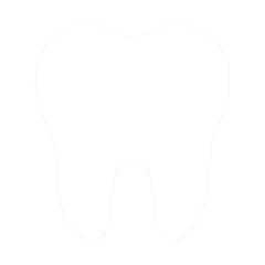 Obraz premium PNG Minimalist tooth silhouette illustration.