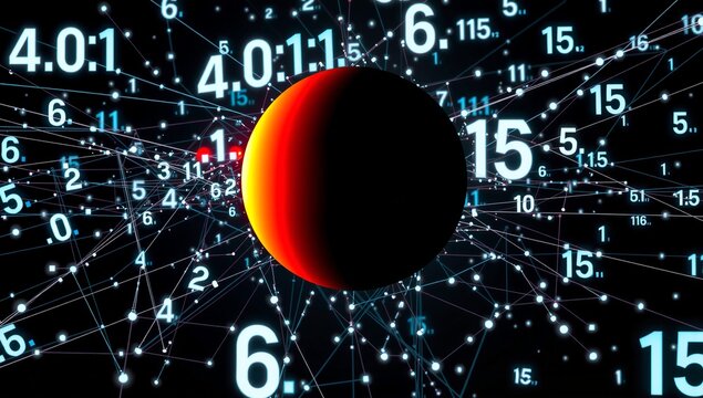 Digital Sphere Amidst Numbered Web