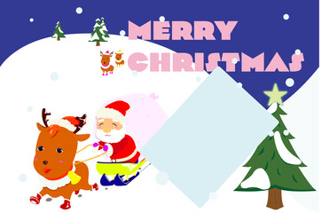 merry christmas greeting card