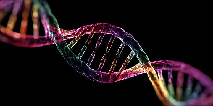 Dna helix structure genetic code molecular biology biotechnology research science illustration graphic