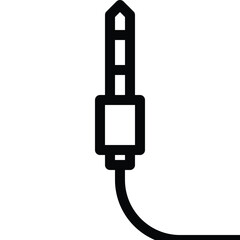 Audio Jack Cable Connector Line Icon