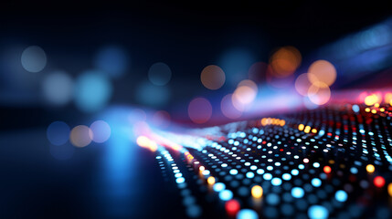 Large scale linguistic framework data interpretation visualization defocused abstract background AI processing architecture massive model operations computational linguistics