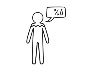 Human outline water fill concept hydration body composition