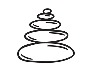 Stacked stones for balance meditation and calmness
