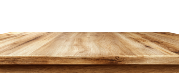 Close-up view of a light brown wooden tabletop against a black background.  The wood grain is visible in horizontal lines