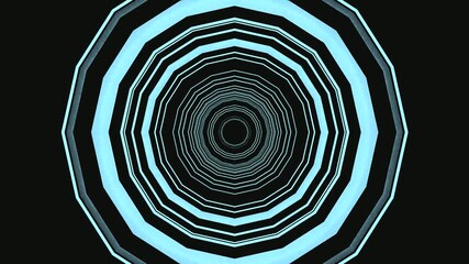 Dynamic tunnel video loop with smooth transitions showcasing an abstract design suitable for screensaver use