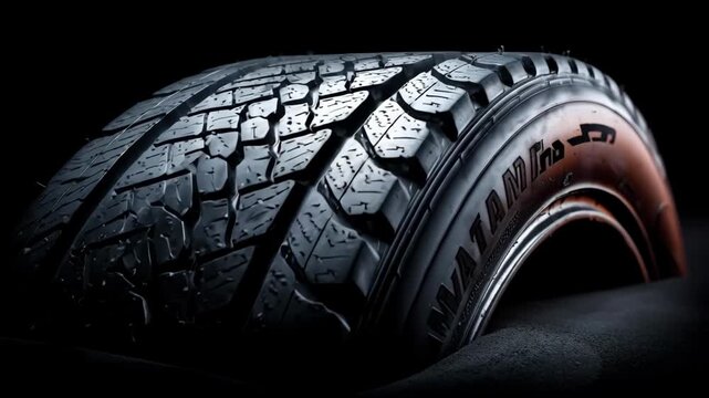 Medium frame capturing a tread pattern roller creating a mixed tread design balancing deep and shallow grooves for versatile tire functionality.