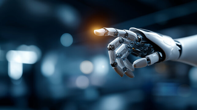 Artificial intelligence conversation and generative systems concept defocused tech background robotic automation data evaluation deep computation networks digital support mac