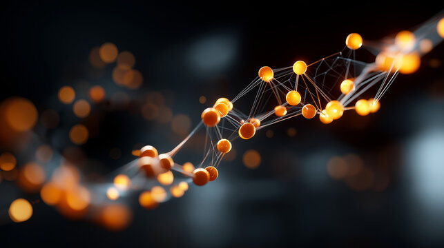 Illuminated attention mechanism in massive model as neural mesh defocused 3D backdrop linguistic framework architecture AI processing structure computation network - Powered by Adobe