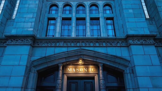 Building of a Masonic lodge.