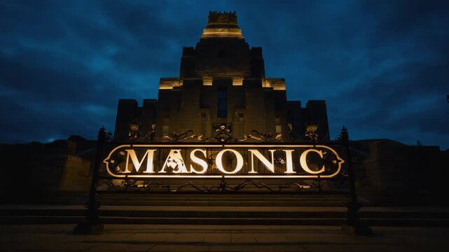 Building of a Masonic lodge.