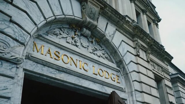 Building of a Masonic lodge.
