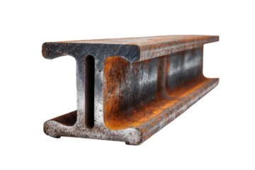 Close-up of a rusty I-beam