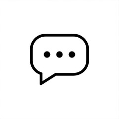 black chat bubble message icon