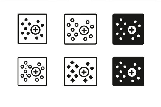 Data Science Logos. Data science. Icon set. Set Logo of data science: clustering scatter plot with centroid. harmonious logo variations of the same emblematic