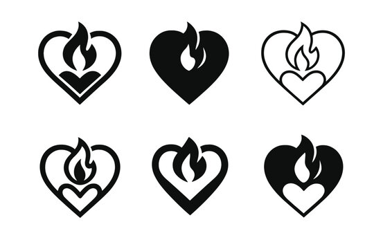 Memorial Logo Variations. Remembering loved ones with special memorial traditions. Icon set. Set Logo of remembering loved ones with special memorial