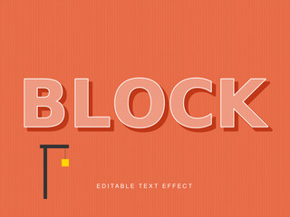 Editable vector text effect featuring bold block letters and a modern design style