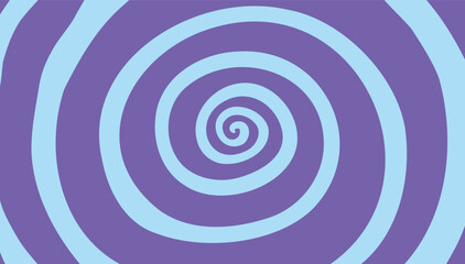 Vector hand drawn psychedelic retro twist. Background spiral optical illusion depth. Illustration of vortex, op art effect.