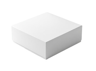 Blank white square box, 3D rendering