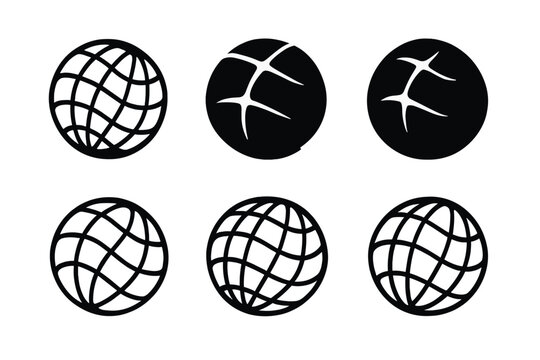 Geoid Logo Variations. Geoid. Icon set. Set Logo of geoid: contour lines forming Earth?s gravitational field. harmonious logo variations of the same emblematic