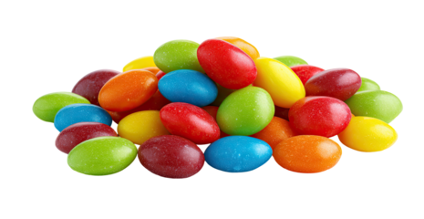 Pile of colorful oval candies
