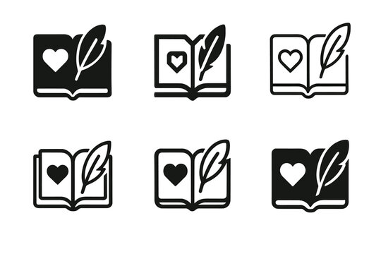 Memorial Logo Variations. Remembering loved ones with special memorial traditions. Icon set. Set Logo of remembering loved ones with special memorial