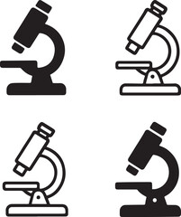 Isolated Lab Microscope Research black vector icon, lab, microscope, research, science, laboratory, study, experiment, analysis, biology, buyer focused lab design