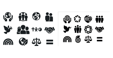 Black icons of social diversity, peace, and justice